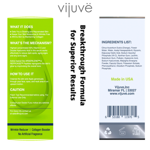 VIJUVE Vitamin C Serum For Face & Neck with Double Hyaluronic Acid & Anti-Aging Peptides